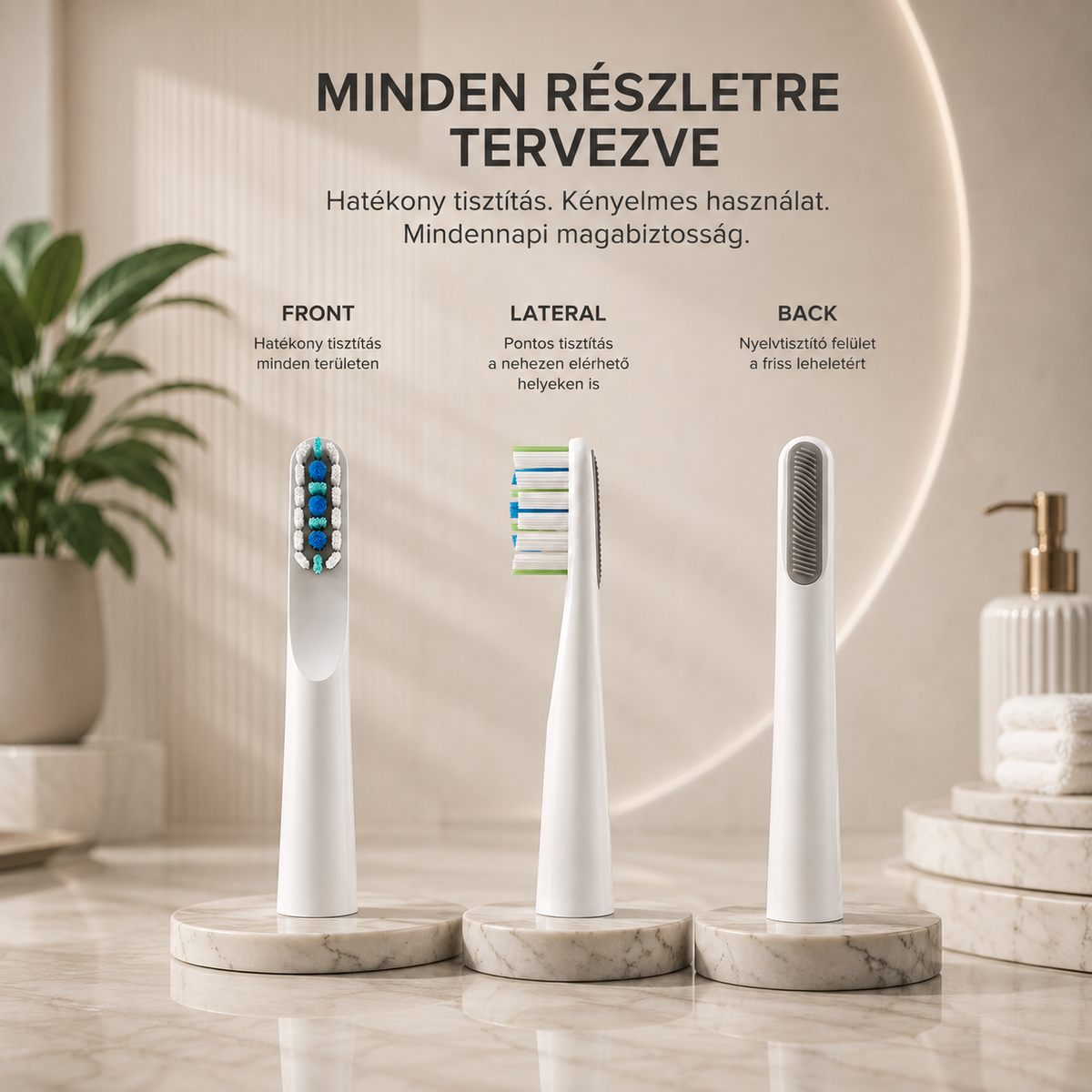 GeminiDerm™ - DermaDent Prémium Szónikus Fogkefe